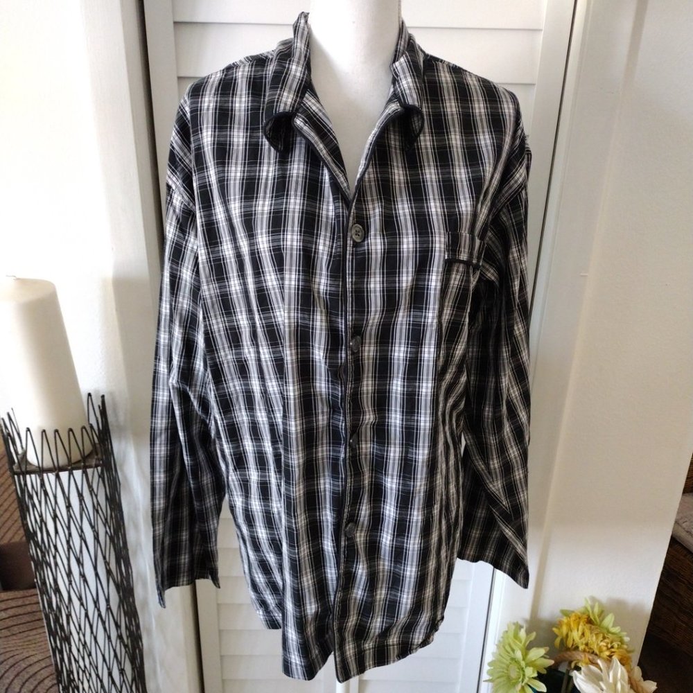 Polo Ralph Lauren men's plaid button-front‎ long sleeve pajama top Sz M